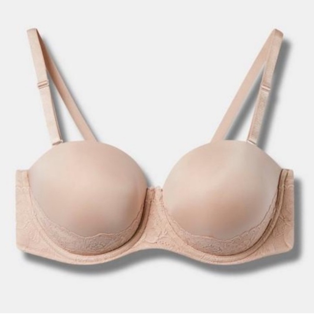 Torrid Lace Nude Pushup Bra Multiway Size 42D